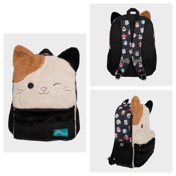 Squishmallows Other - ⚡️NWT 16” Cam the Calico Cat Fuzzy Squishmallow Backpack